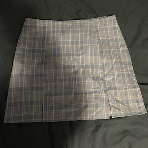 Blue Plaid Skirt